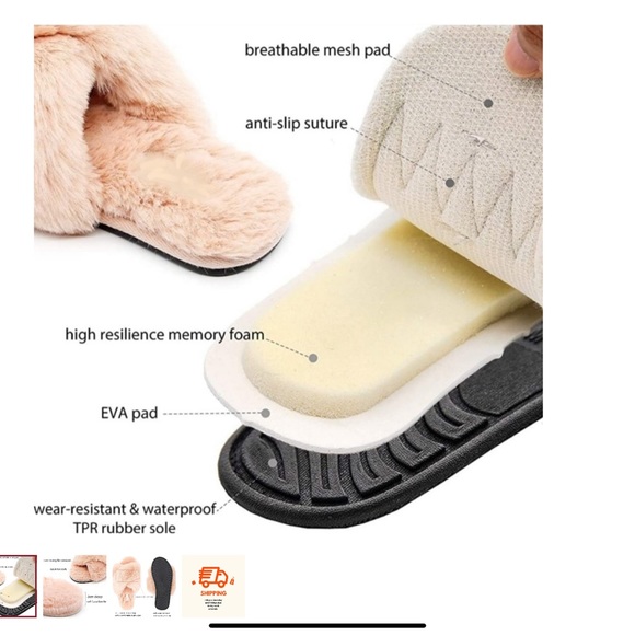 (REDUCED) FAMIPORT FAUX FUR SLIPPERS - Picture 5 of 6